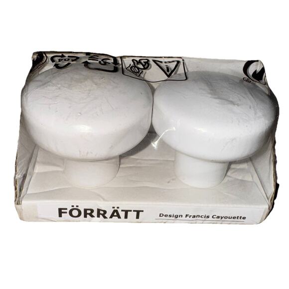 IKEA Forratt Porcelain Curtain Rod Finials Ends White NEW Francis Cayouette - Picture 2 of 3